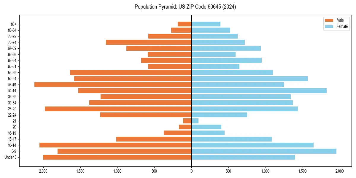 Population pyramid for 