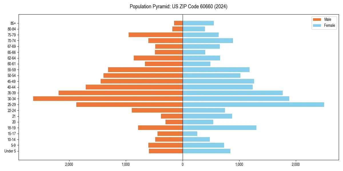 Population pyramid for 