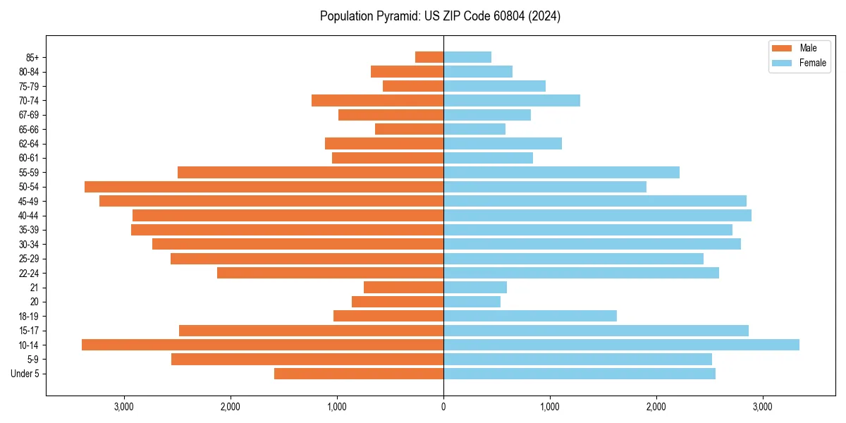 Population pyramid for 