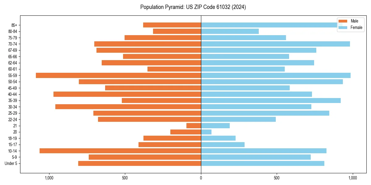 Population pyramid for 