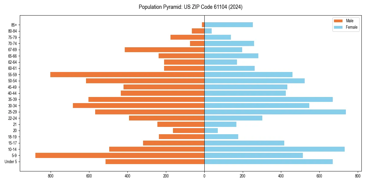 Population pyramid for 