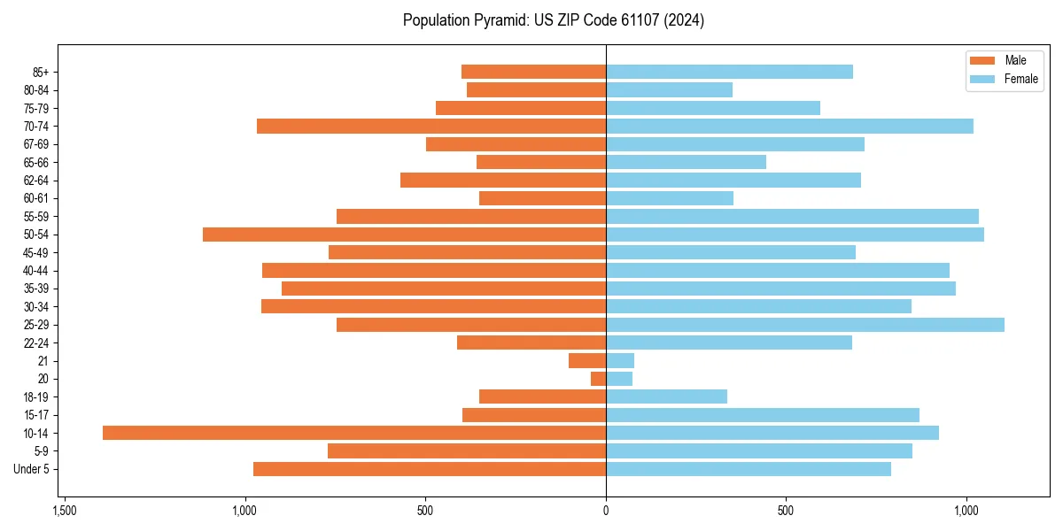 Population pyramid for 
