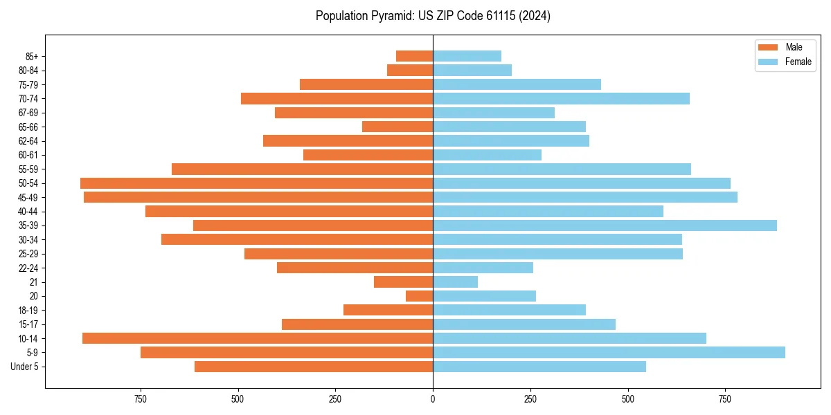 Population pyramid for 