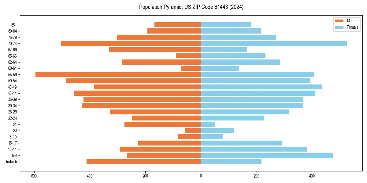 Population pyramid for 