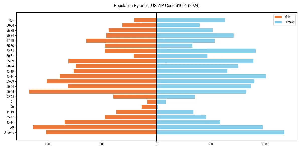 Population pyramid for 