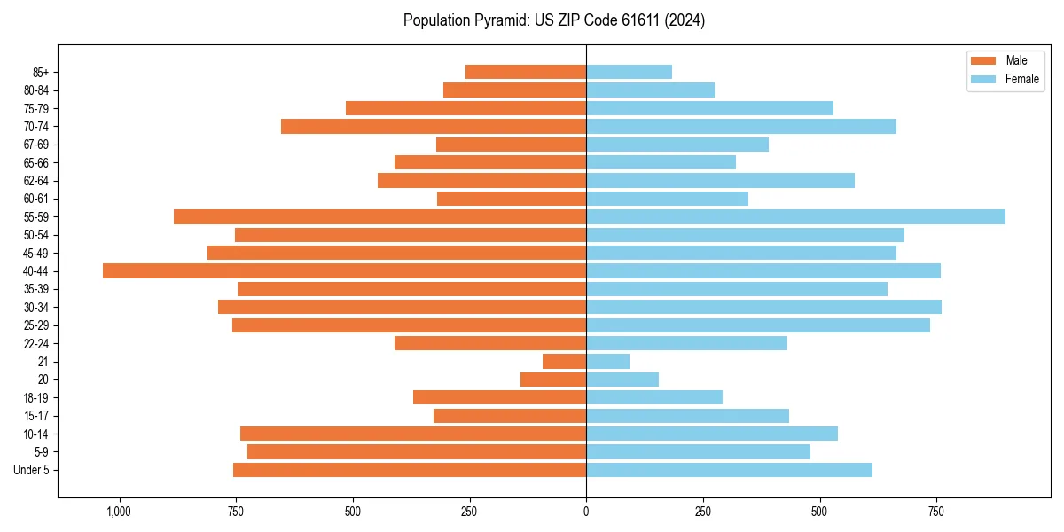 Population pyramid for 