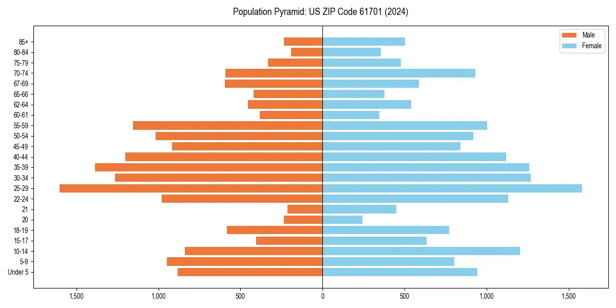 Population pyramid for 