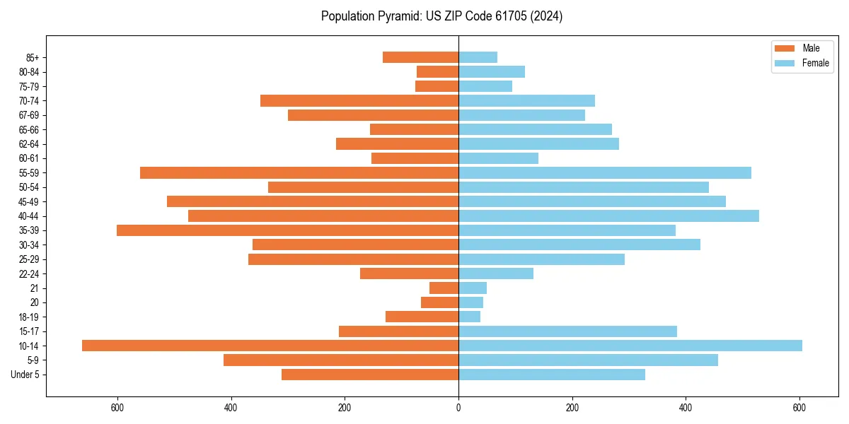 Population pyramid for 
