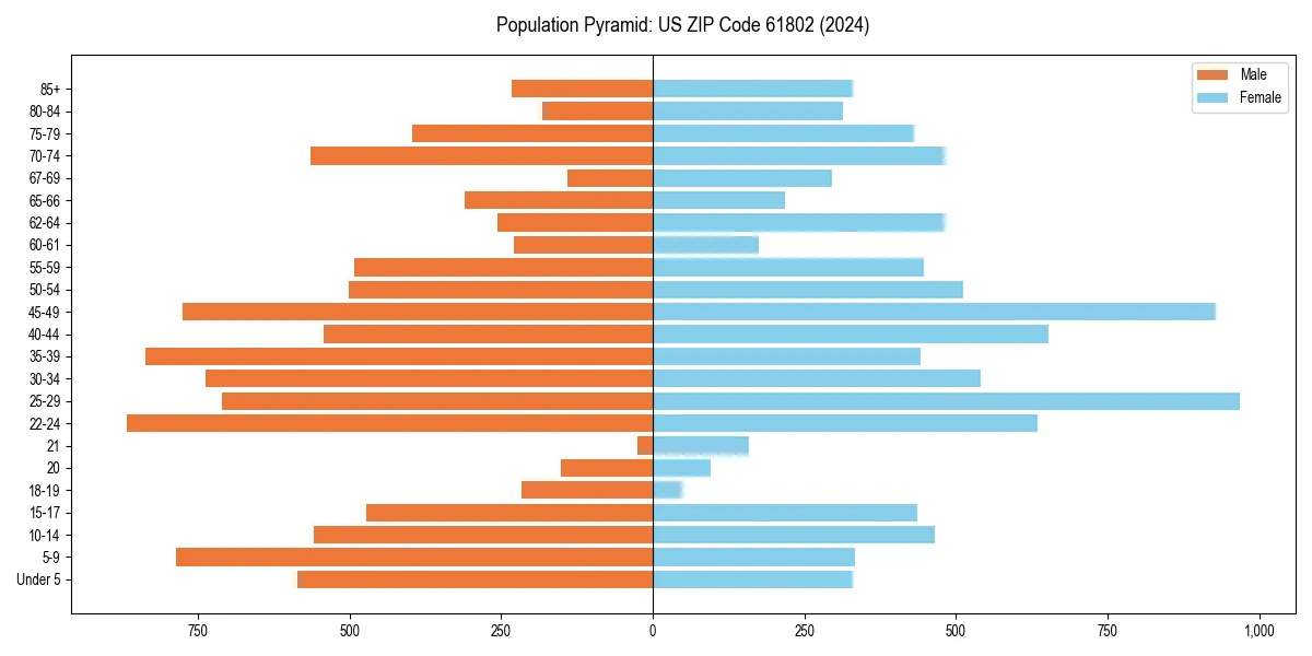 Population pyramid for 