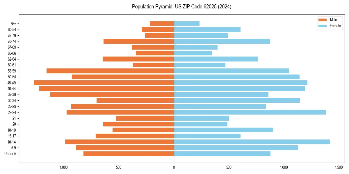 Population pyramid for 
