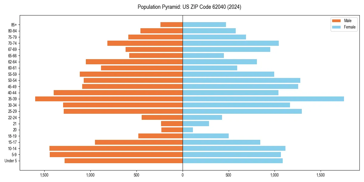 Population pyramid for 