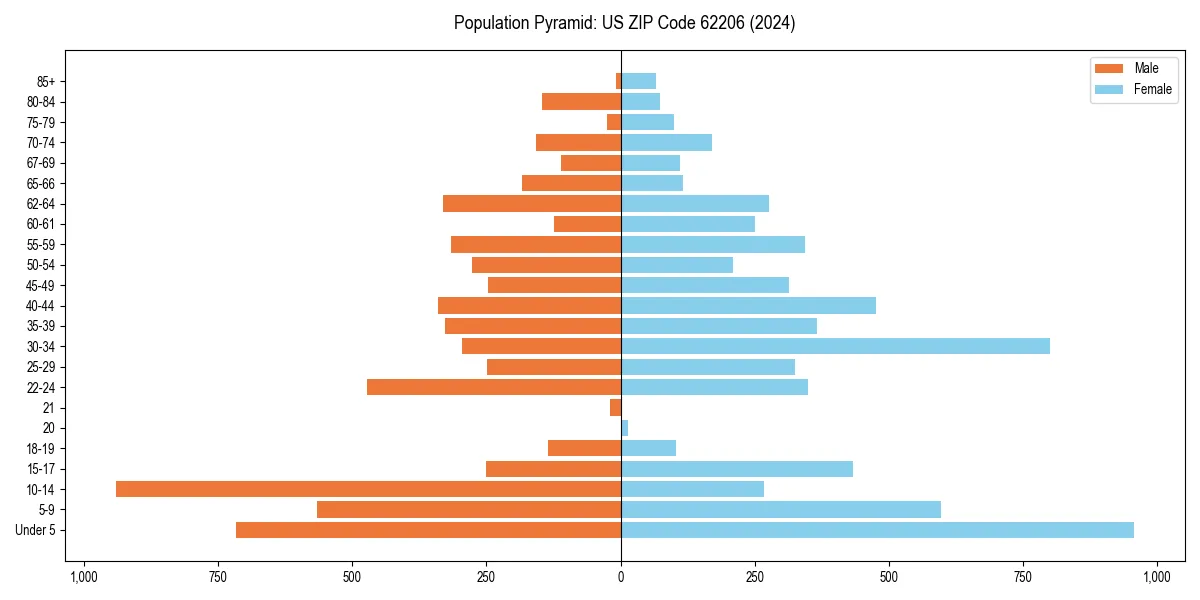 Population pyramid for 