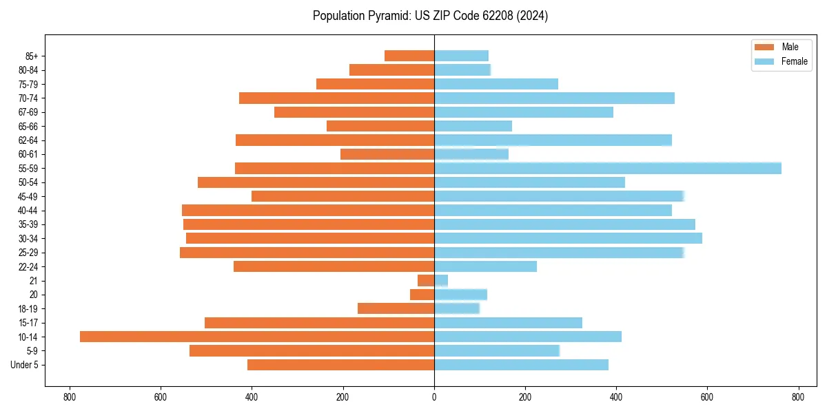 Population pyramid for 