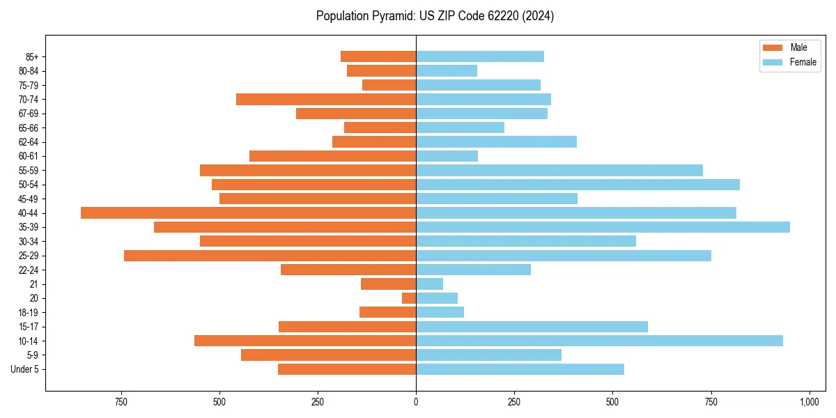Population pyramid for 