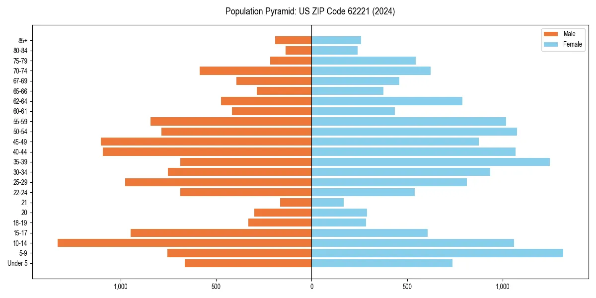 Population pyramid for 