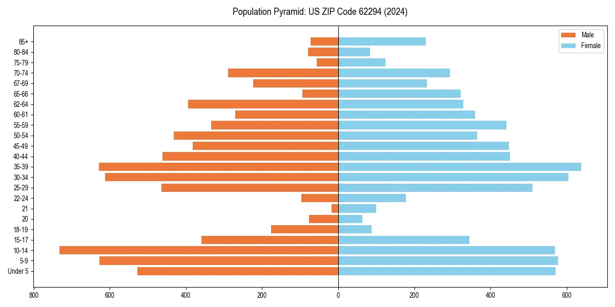 Population pyramid for 