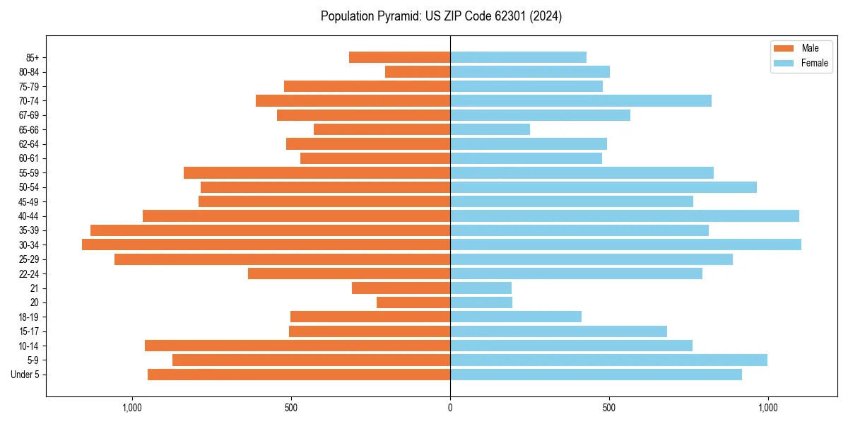 Population pyramid for 