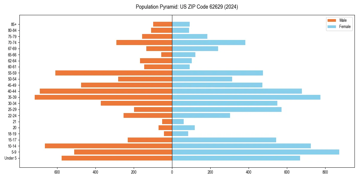 Population pyramid for 