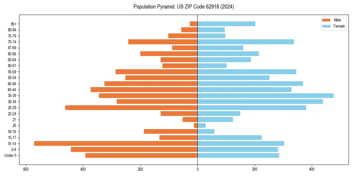 Population pyramid for 