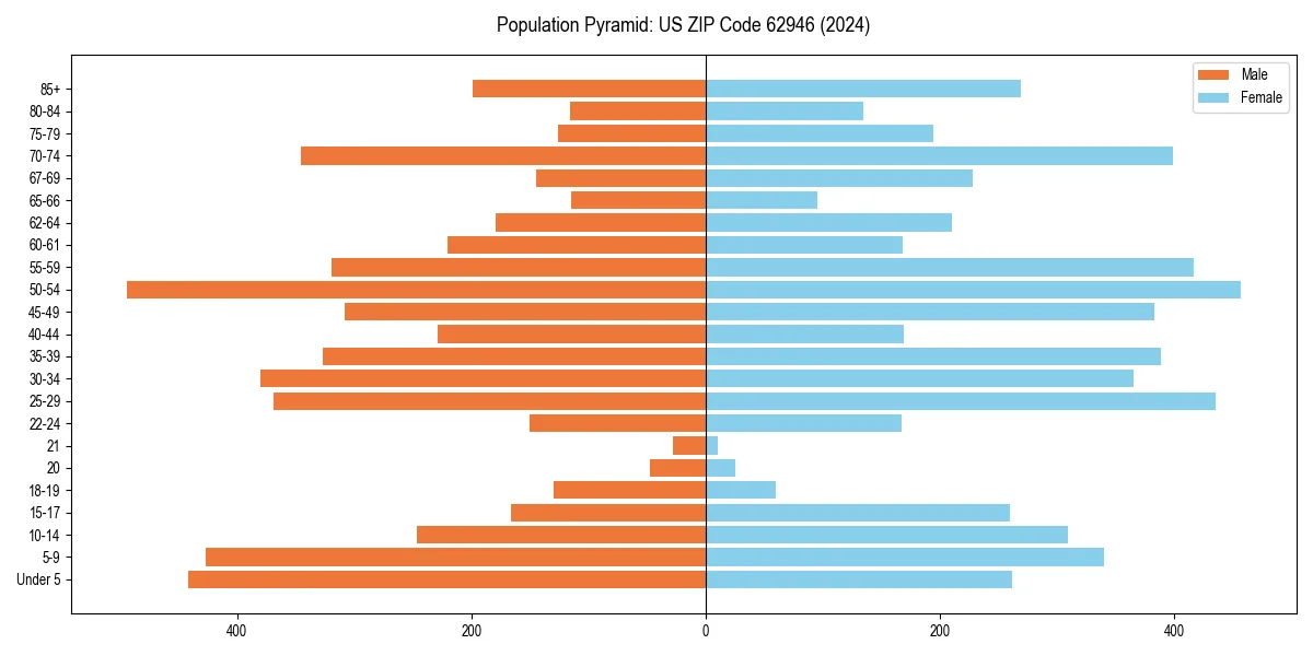 Population pyramid for 