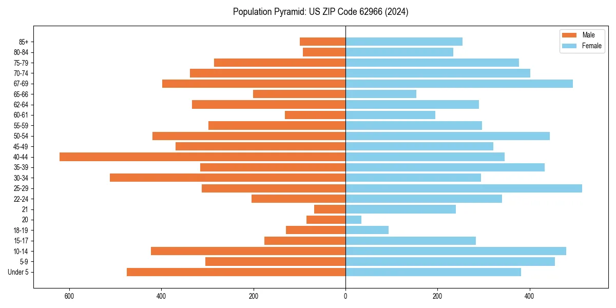 Population pyramid for 
