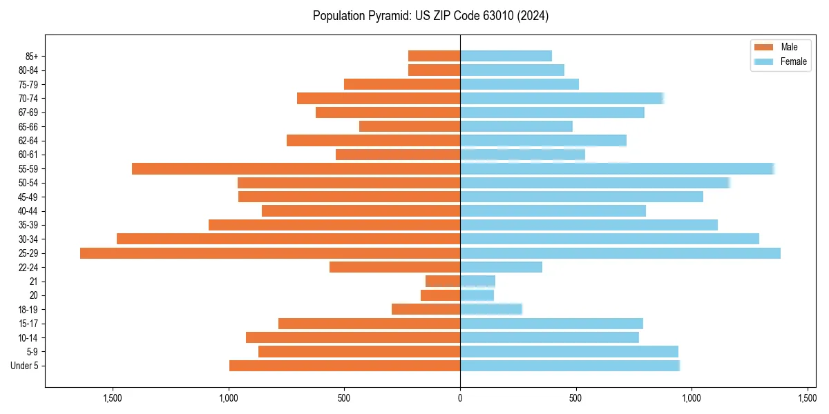 Population pyramid for 