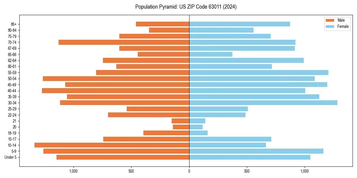 Population pyramid for 