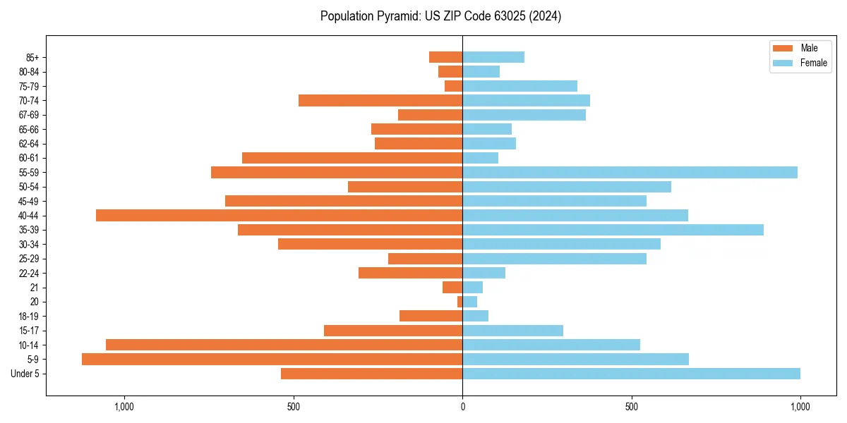 Population pyramid for 