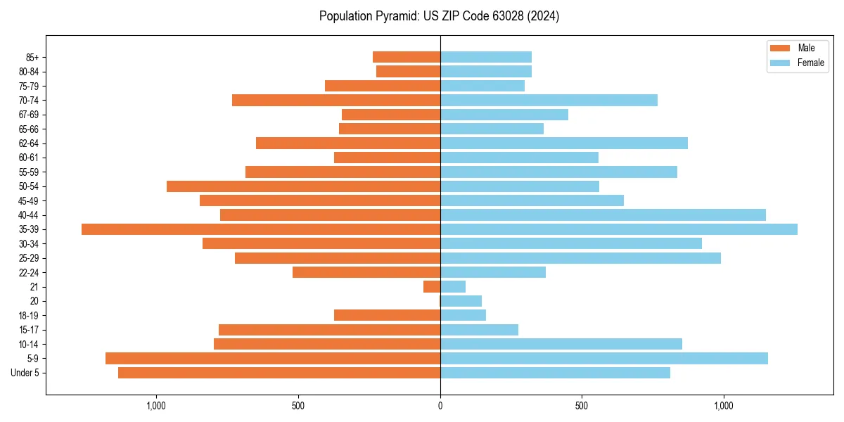 Population pyramid for 