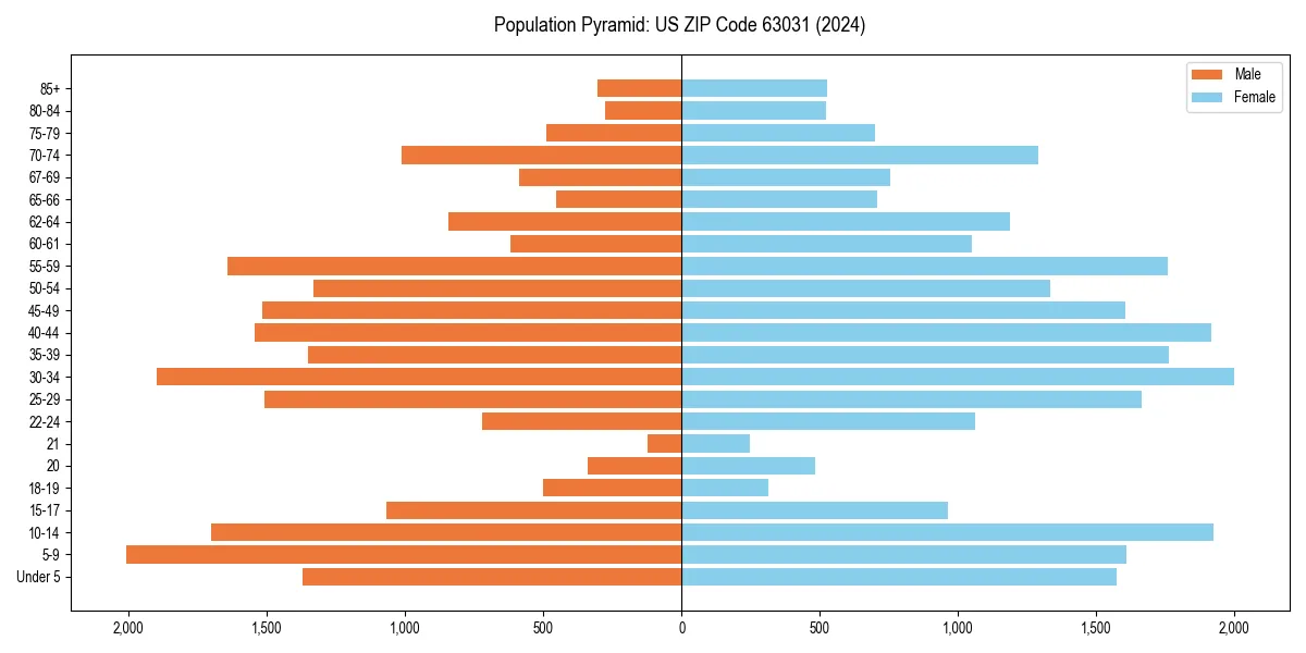 Population pyramid for 