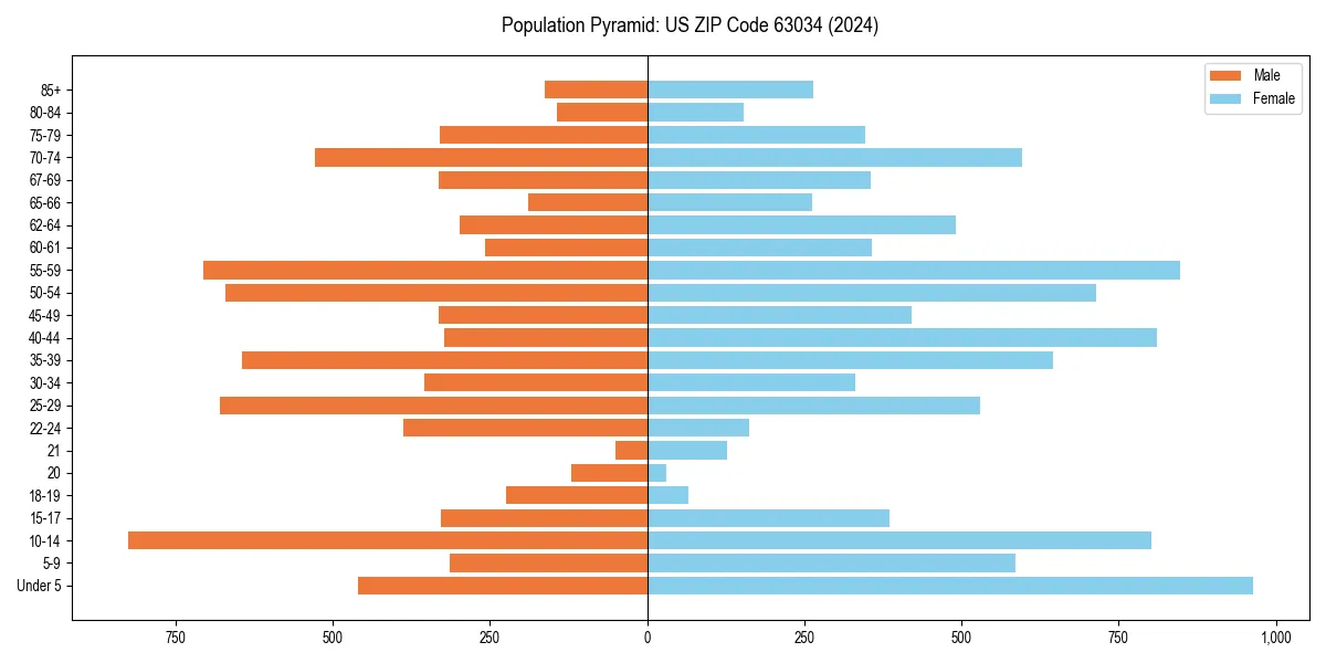Population pyramid for 