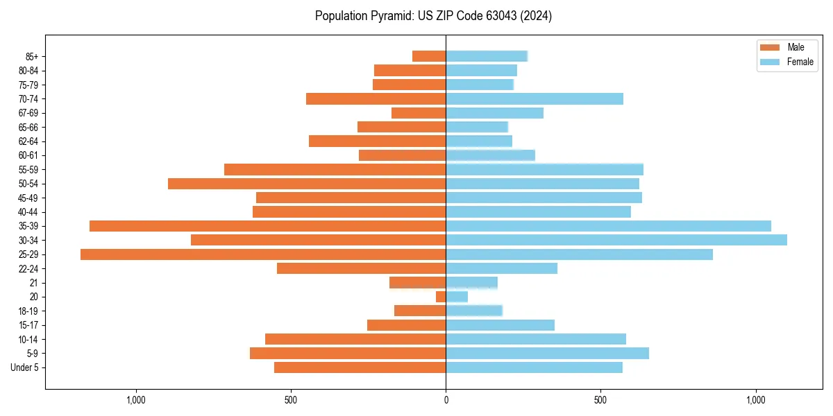 Population pyramid for 