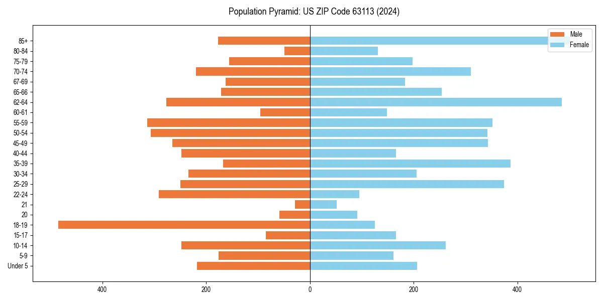 Population pyramid for 