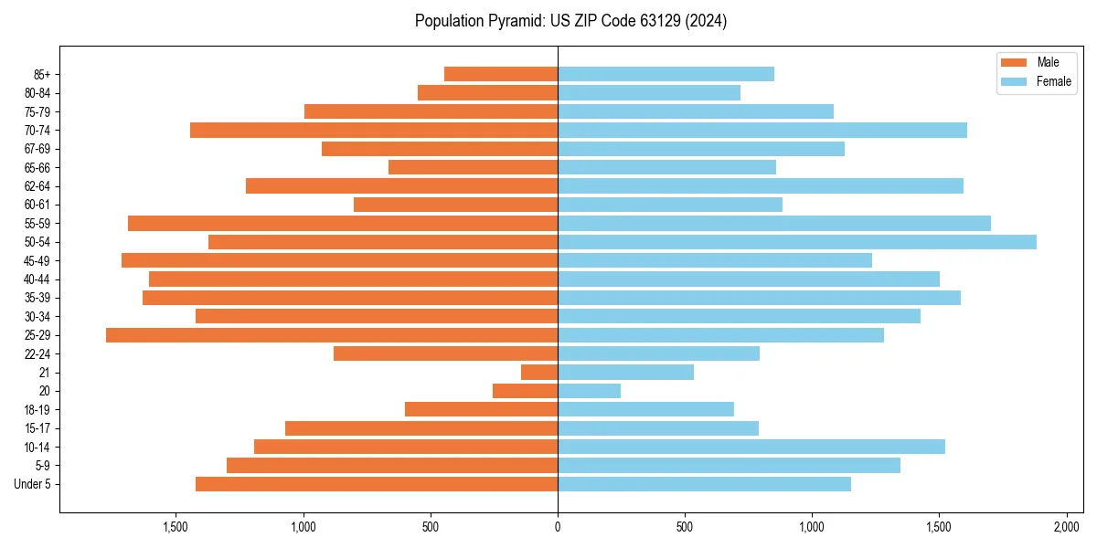 Population pyramid for 