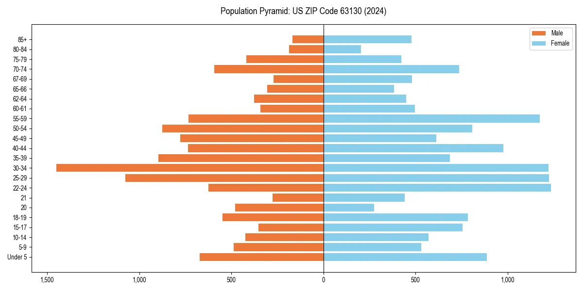 Population pyramid for 