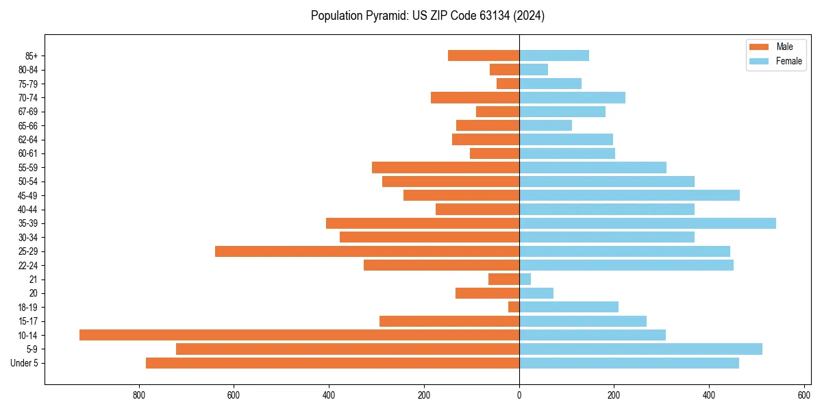 Population pyramid for 
