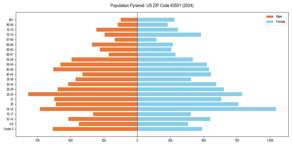 Population pyramid for 