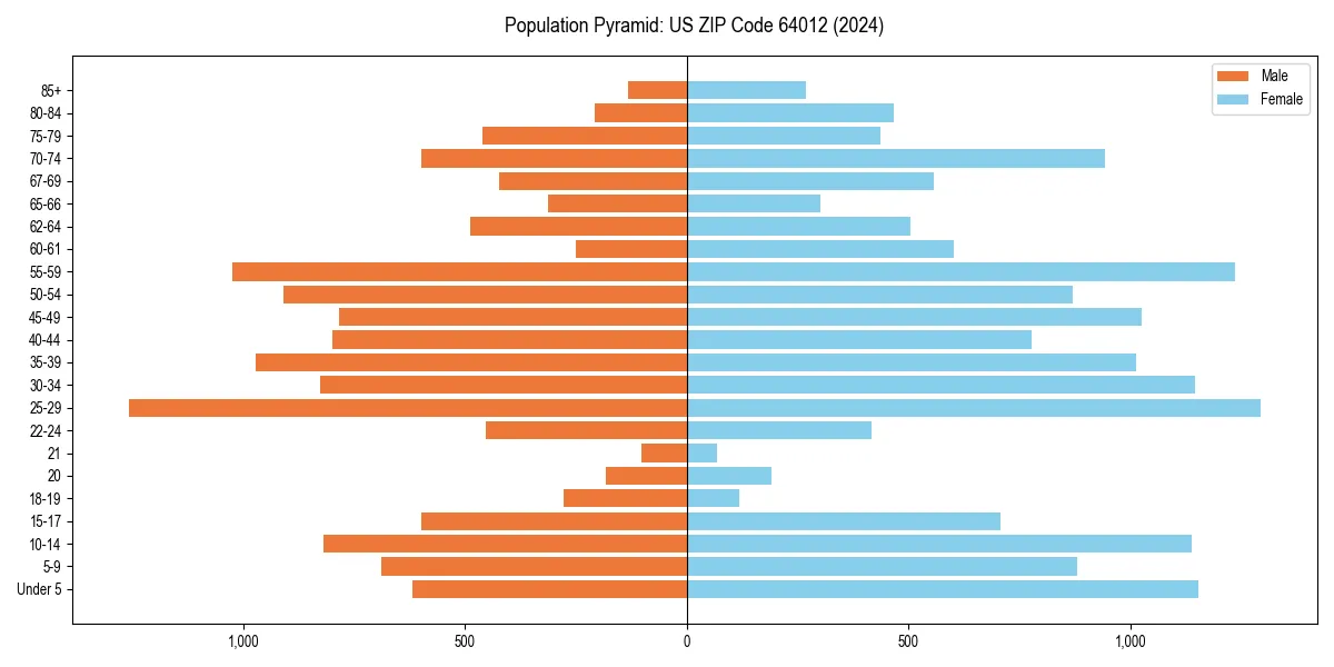 Population pyramid for 