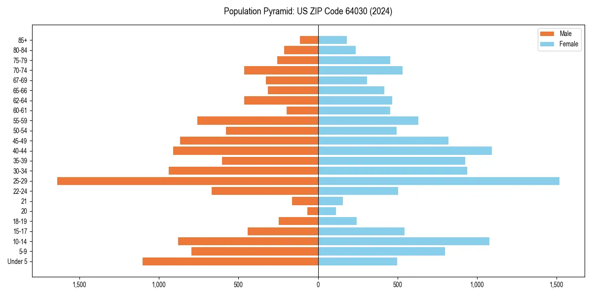 Population pyramid for 