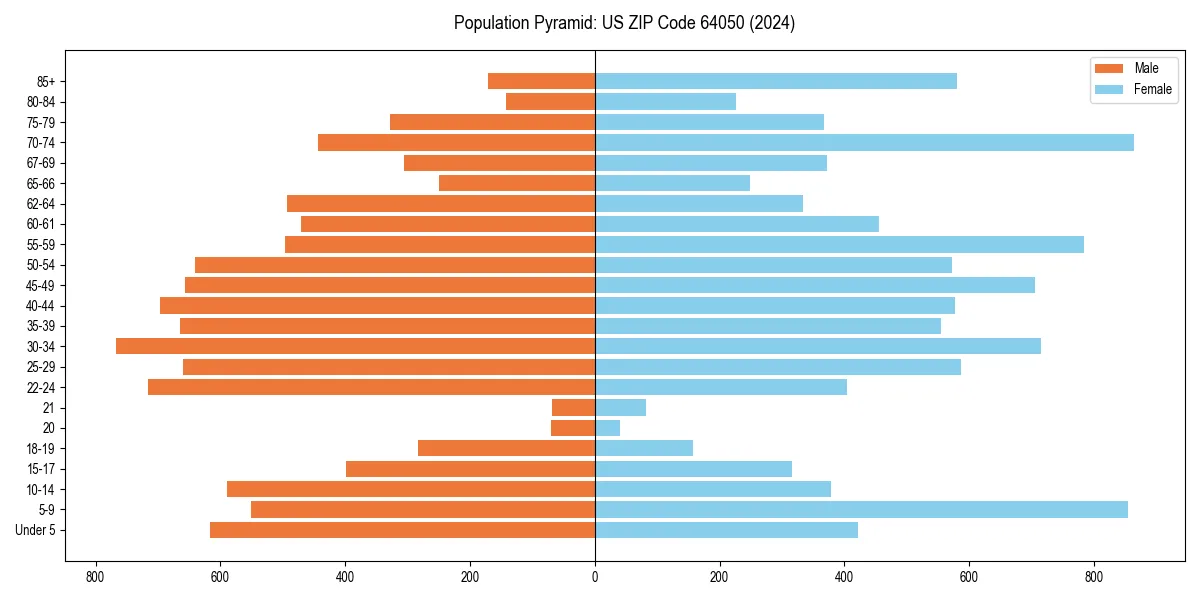 Population pyramid for 