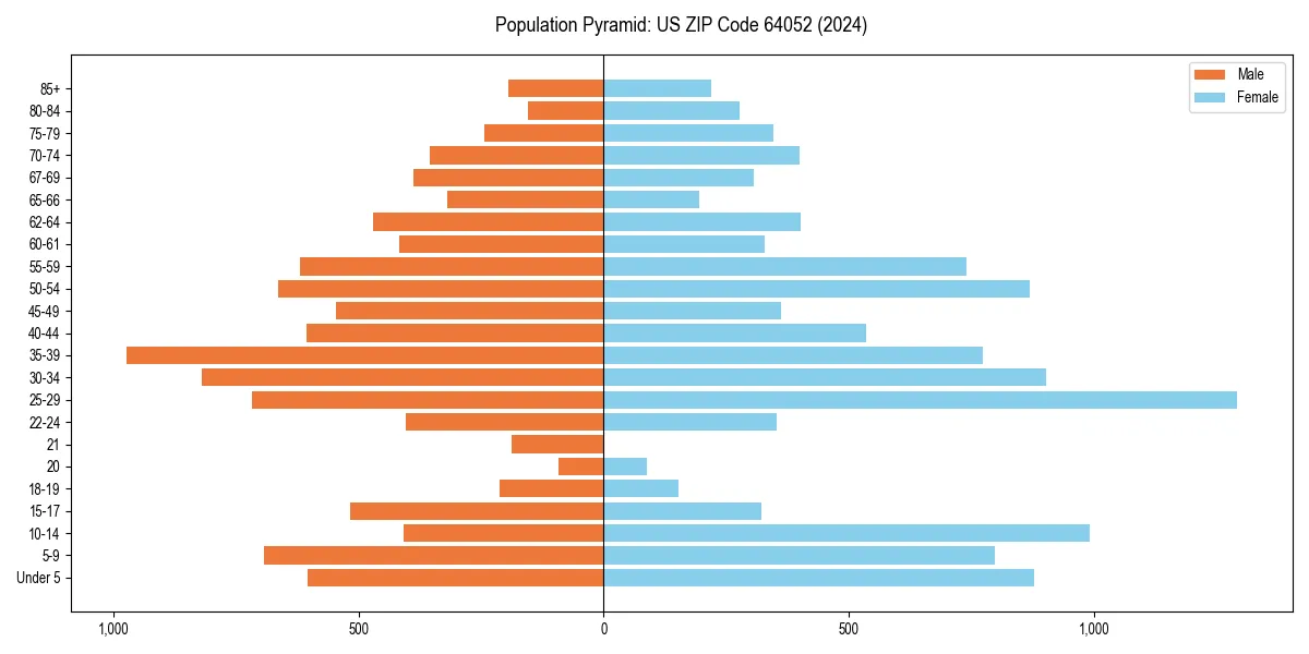 Population pyramid for 