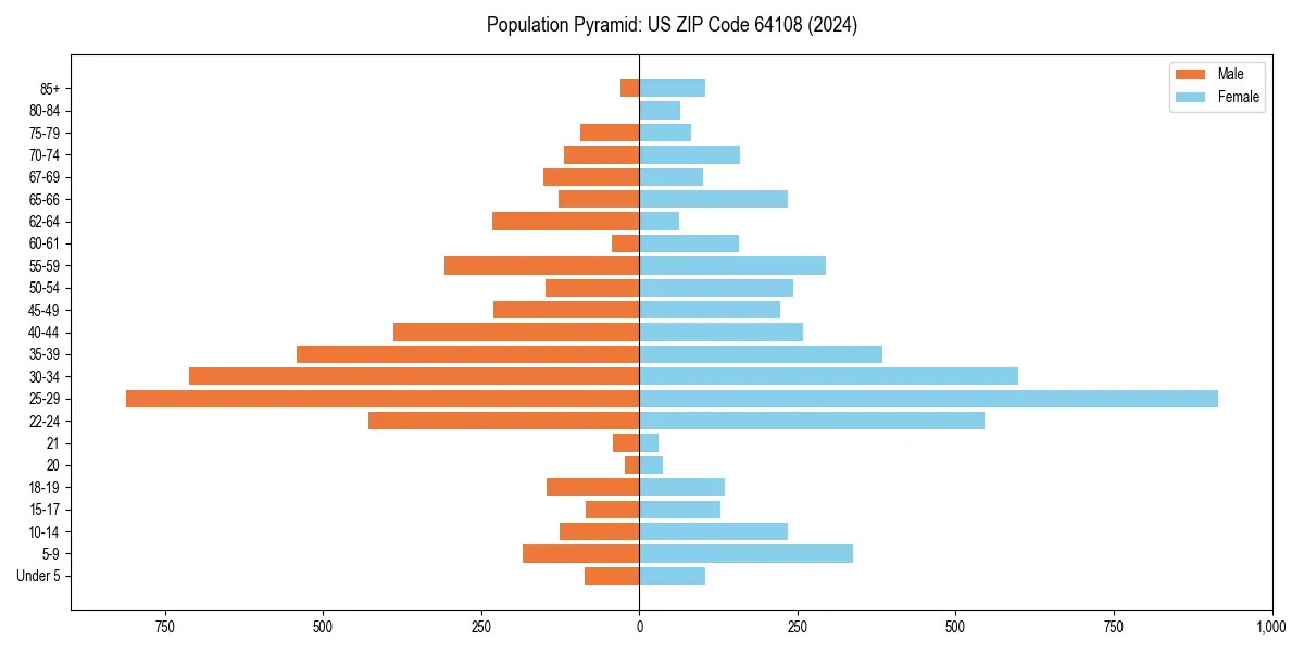 Population pyramid for 