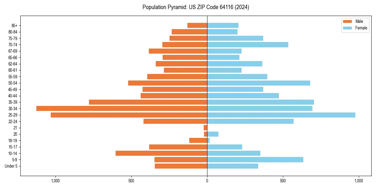 Population pyramid for 
