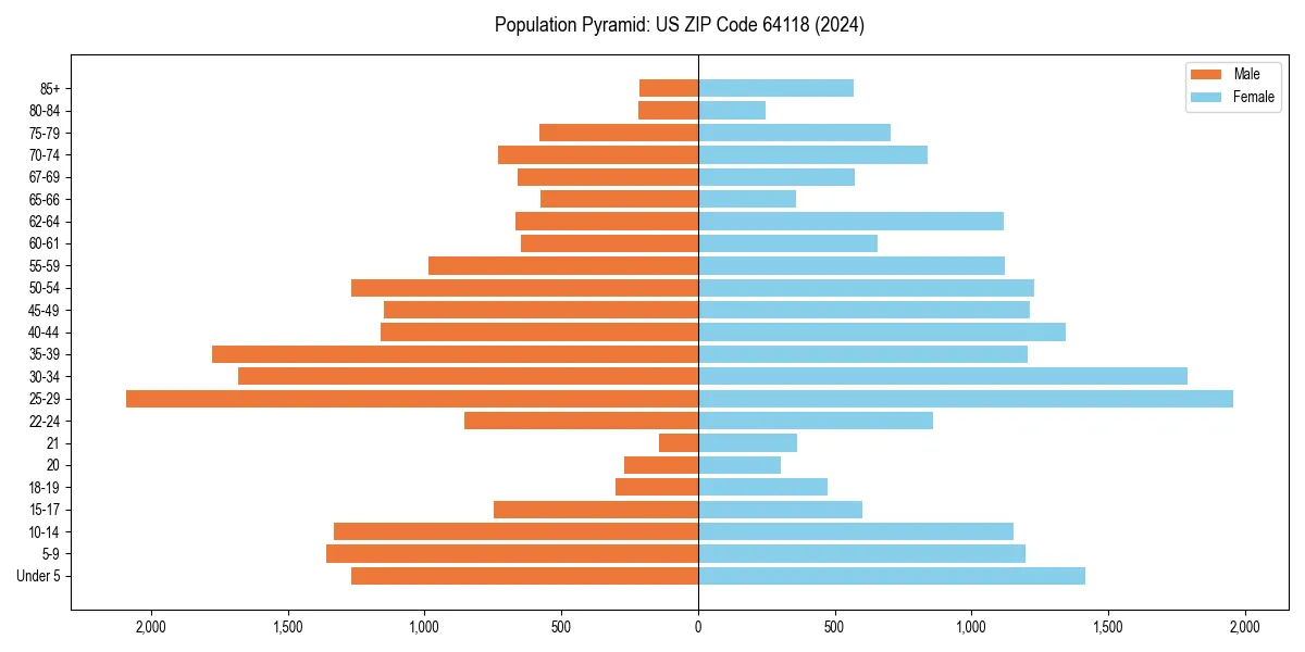 Population pyramid for 