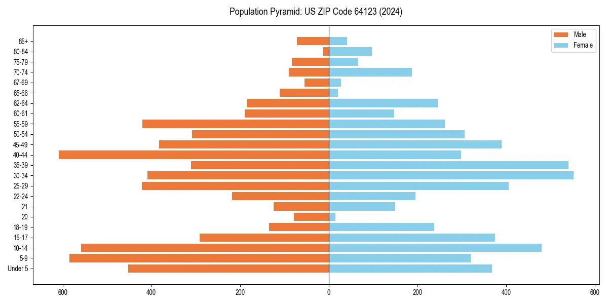Population pyramid for 