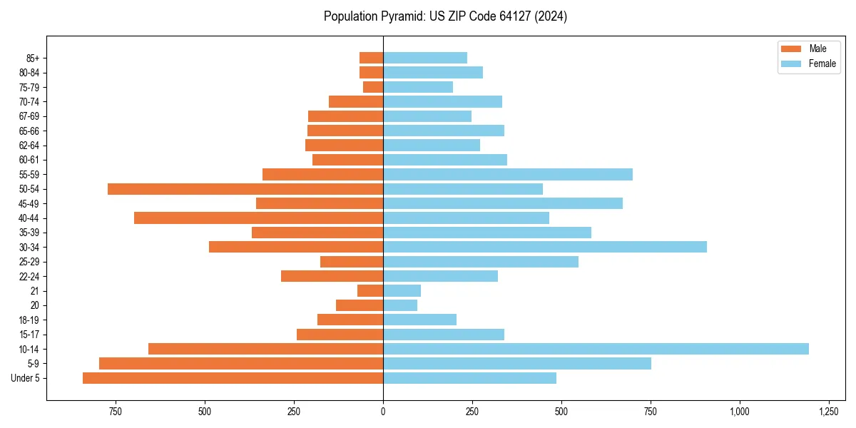 Population pyramid for 