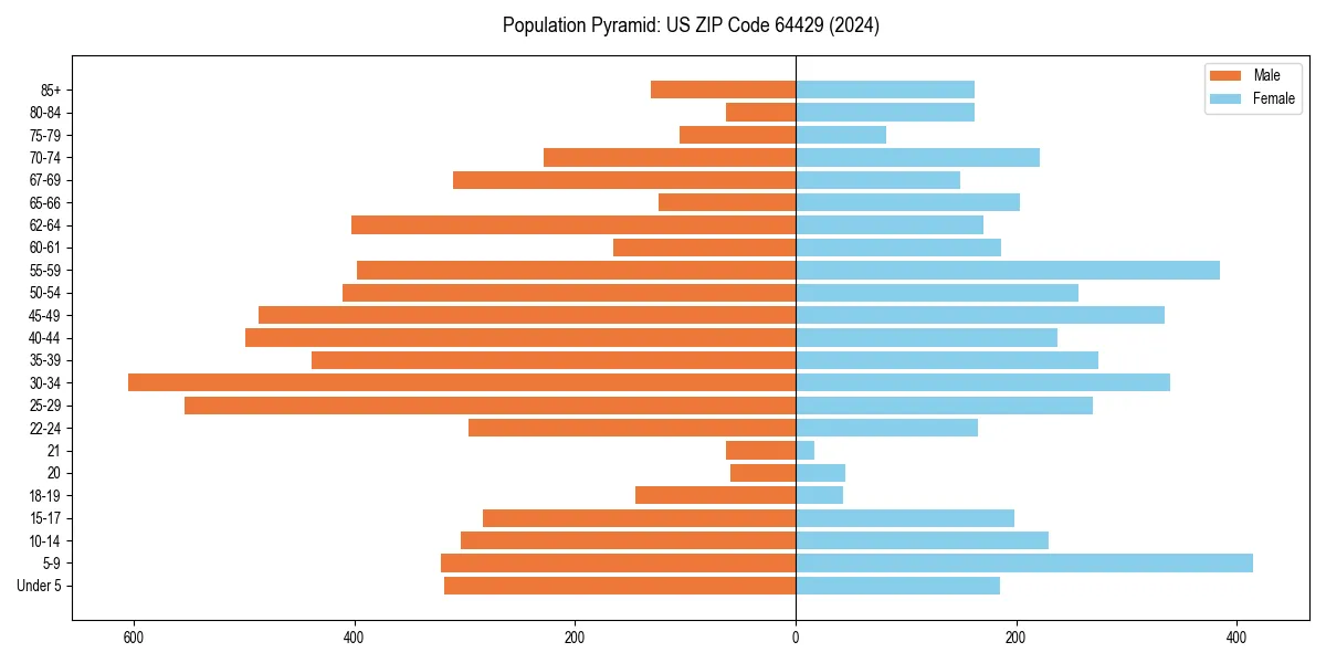 Population pyramid for 