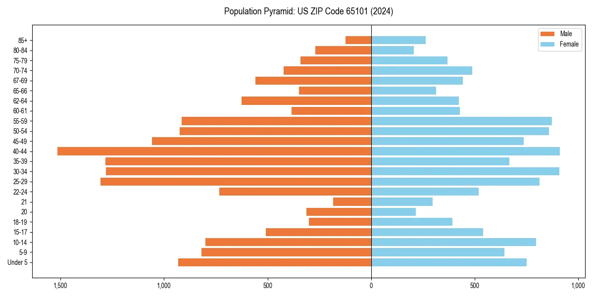 Population pyramid for 