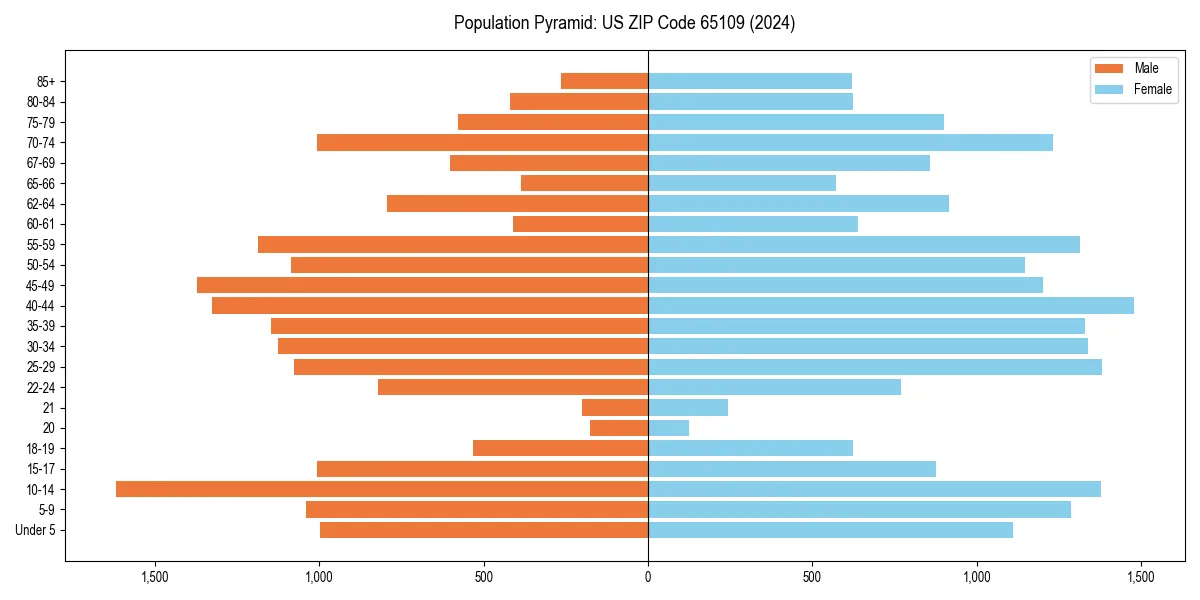 Population pyramid for 