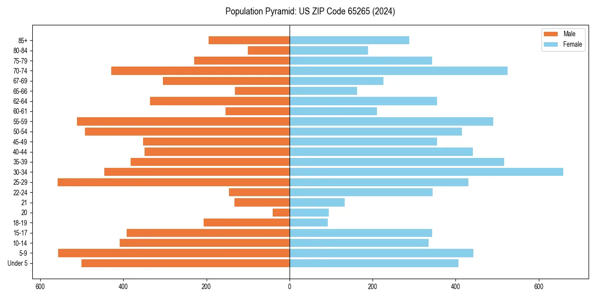 Population pyramid for 